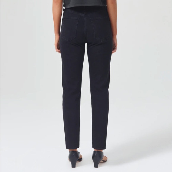 Agolde Riley Long High Rise Straight Jeans - Picture 2 of 5
